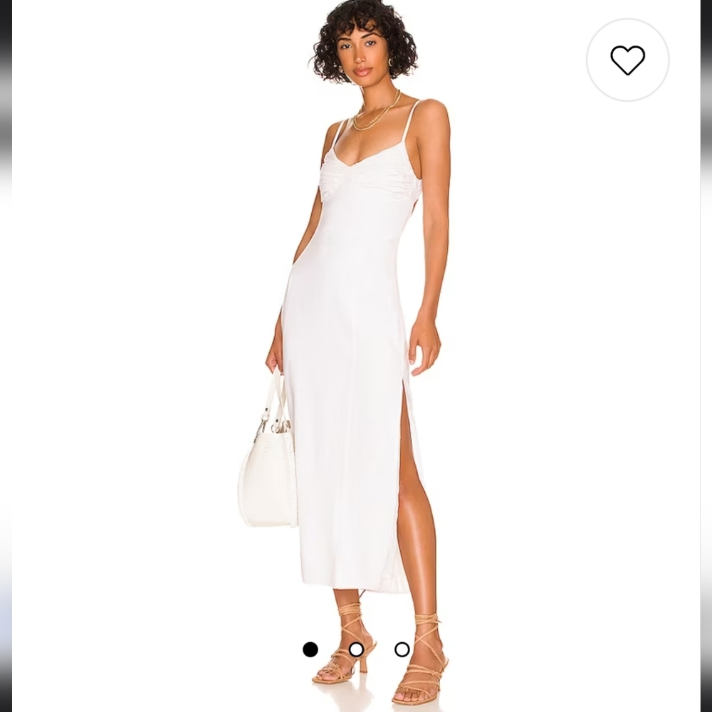l*space White Slip Midi Dress